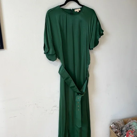 by timo | Dresses | By Timo Green Belted Dress Xlarge | Poshmark